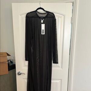 Rebdolls Black Mock Neck Bishop Sleeve Gown